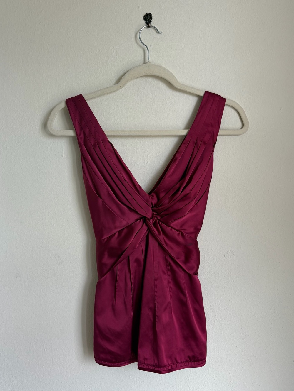 BCBGmaxazria Maroon Cross Front Top